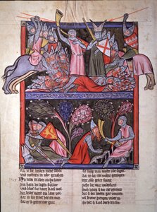Roland blowing horn in Ronceveaux by Unbekannter Künstler