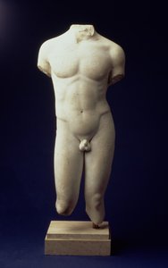 Roman Male Torso of a Youthful Figure, After a Polyclitan Bronze Original of the 5th Century BC (Front View) c.01st Century AD by Unbekannt