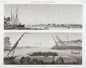 Rosetta and the Mouth of the Nile, Egypt, circa 1798 by Unbekannt