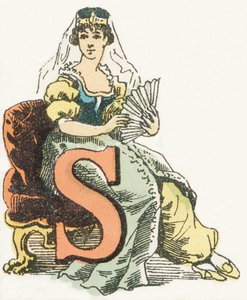 S - Sultana - Childish Alphabet, Editions Gordinne 1920