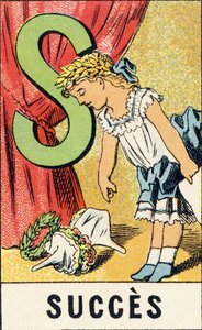S: Success - Engraving from ABCD of Little Girls. Pellerin & Cie, printer-publisher, Epinal, circa 1890. Series A.