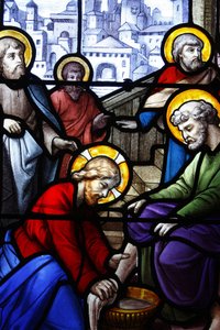 Saint Aignan Church: Jesus washing the feet of his disciples, Chartres, France by Unbekannt
