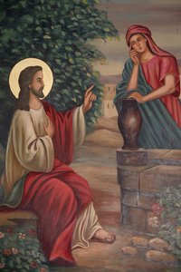 Painting: Jesus and the Samaritan Woman by Unbekannt