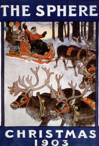 Santa Claus and his reindeer