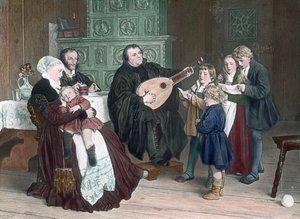 Scene from the life of Protestant reformer Martin Luther