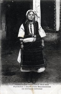 Portrait of a Macedonian Girl in National Costume