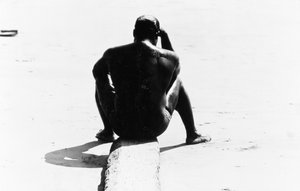 Shirtless Seated Man at Coney Island, Untitled 32
