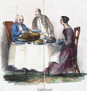 Solid food, c 1845
