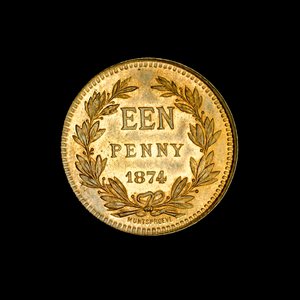 South African 1 copper penny, Queen Victoria
