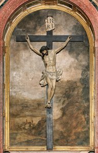 South Transept, Altar of the Crucifix, Wooden Crucifix by Giacomo Bertesi 1687 by Unbekannt