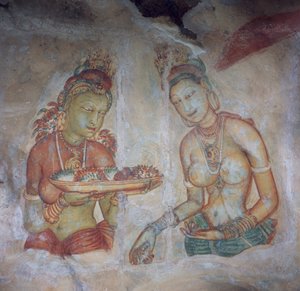 Frescos of Rock Fortress, Sigiriya by Nicolas d