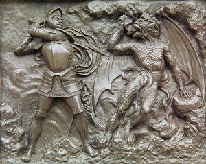 St. George Fighting the Dragon by Unbekannt