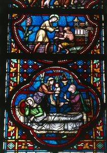 Stained glass of the Cathedral Notre Dame of Tournai, Belgium by Unbekannter Künstler