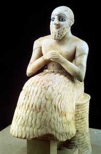Statue of the Official Ebih-Il, from the Temple of Ishtar at Mari, Hit, Iraq, Middle Euphrates, Sumerian, Early Dynastic Period, c.2500 BC by Unbekannt