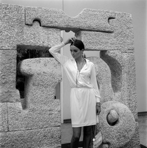 The Actress Barbara Steele at the Biennial Art Exhibition - Venice - 196?