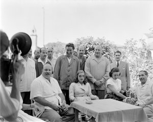 The King Farouk of Egypt with His Wife at Locanda Cipriani in Torcello (Venice) - 1951