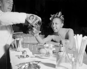 The Pop Singer and Dancer Josephine Baker at the International Film Festival at Venice Lido - 1948