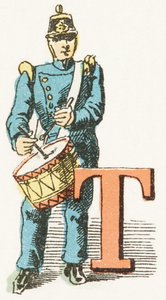 T - Drummer - Childish Alphabet, Editions Gordinne 1920