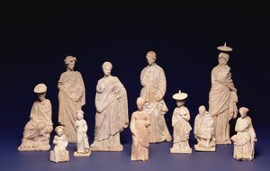 Tanagra Group: Standing and Sitting Figures, Attic, Asia Minor