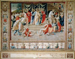 The Death of Anianus from the Brussels Tapestries, replicas of Raphael
