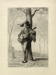 The Guitarist, France, c.1870 by Unbekannter Künstler