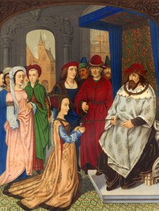 The Queen of Sheba Before King Solomon after a 15th Century Illustration by Unbekannter Künstler