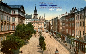 The Rynok Square in Lviv, Ukraine