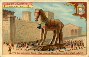 The Trojan Wars: The Wooden Horse is Led into the Town by Unbekannter Künstler