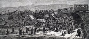 The aftermath of a major train accident by Unbekannt
