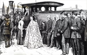 The Blessing of a Train in Spain by Unbekannt