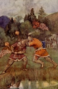 The competition of Prince Bhima and Prince Salya