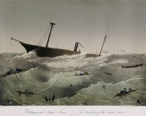 The failure of the Anglo Saxon in Newfoundland. Lithography by F. Sala et Co by Unbekannter Künstler