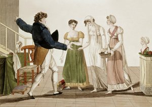 The Fashion Designer at Time of 1st Empire in France (engraving)