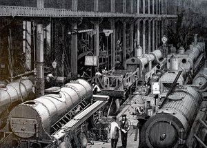 The Manufacture Floor of the Robert Stephenson and Company by Unbekannt