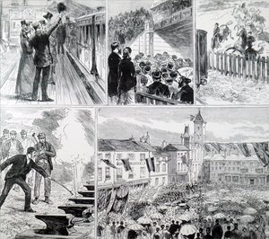 The opening of Newbury and Didcot railway by Unbekannt