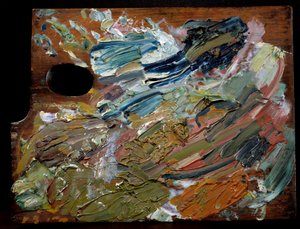 The palette of the Dutch painter Vincent Van Gogh (1853-1890), 35 cm by Unbekannter Künstler