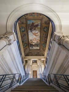 The staircase, architect Charles Lelong and Edouard Dubois by Unbekannt