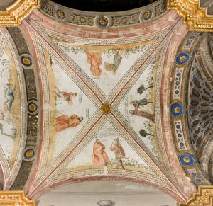 Transept South Third West Span, Isaac Asks Esau to Bring Him Game, Rebecca Dresses Jacob with Clothes of Esau, Jacob Mistaken for Esau Gives Food to Isaac, Esau Returns with Game by Unbekannt