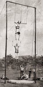 Trapeze Artists in the 19th Century by Unbekannt