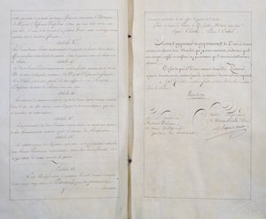 Treaty of Everlasting Peace and Friendship between France and Russia, Signed in Paris on 20th July