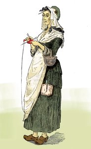 Tricoteuse, or Knitting Woman by Unbekannter Künstler