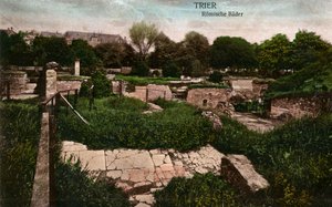 Trier - ruins of the Roman baths - France, late 19th century (postcard)