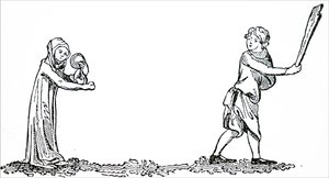Two children playing a game known as 