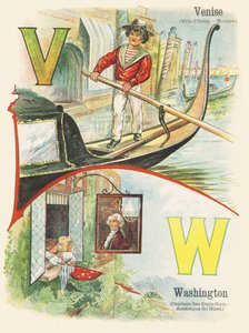 V W: Venice, Washington - ABC of the Two Worlds. Emile Guerin, publisher, Paris, circa 1900