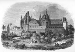 View of castle of Gaillon, Normandy. 19th century (engraving from 