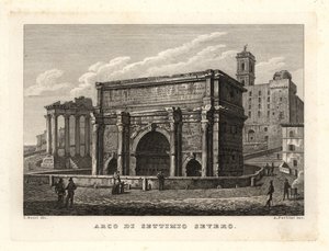 View of the Arch of Septimius Severus, Rome by Unbekannt