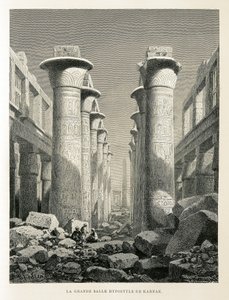 View of the Great Hypostyle Hall in Karnak, Egypt - Illustration from the Atlas of Egypt by Unbekannter Künstler