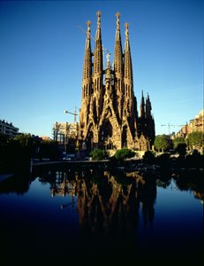 View of the Sagrada Familia Cathedral