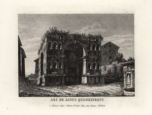 View of the Ruins of the Arch of Janus Quadrifrons, Rome