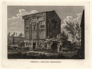 View of the ruins of the Tomb of Annia Regilla in Caffarella Park, Rome by Unbekannt